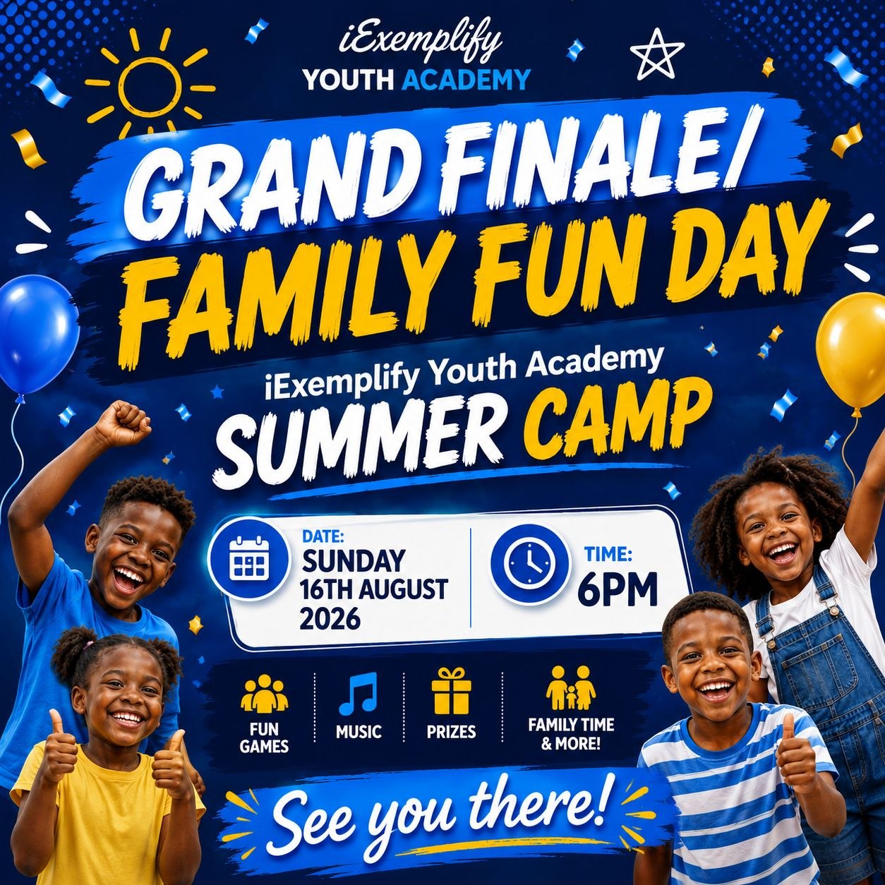 iExemplify Youth Academy Summer Boot Camp flyer